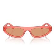 Moderne rode transparante zonnebril met oranje lenzen Miu Miu , Red , ...