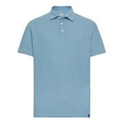 Regular Fit Polo Shirt in katoenen Crêpe Jersey Boggi Milano , Blue , ...