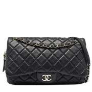 Pre-owned Leather chanel-bags Chanel Vintage , Black , Dames