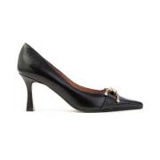 70`s Stijl Leren Pumps Roberto Festa , Black , Dames