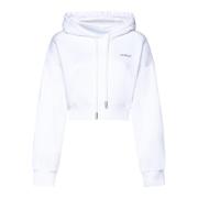 MultiColour Arrow Crop Hoodie Sweaters Off White , White , Dames