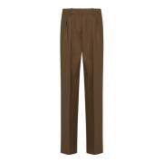 Karamelbruine Wol Maatwerk Broek Loulou Studio , Brown , Dames