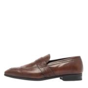Pre-owned Leather flats Salvatore Ferragamo Pre-owned , Brown , Heren