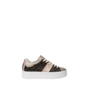 Gouden Sneakers Leren Casual Stijl Nerogiardini , Multicolor , Dames