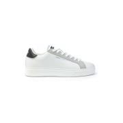 Blade Sneakers Wit Leer Zwarte Hiel Crime London , White , Heren