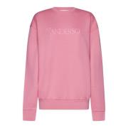 Roze Logo Borduurwerk Sweatshirt JW Anderson , Pink , Dames