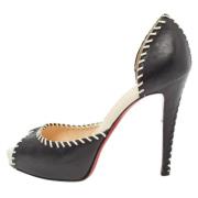 Pre-owned Leather heels Christian Louboutin Pre-owned , Black , Dames