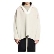 Beige Hooded V-Neck Sweater Fear Of God , Beige , Heren