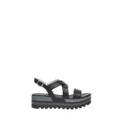 Zwarte Sandalen Elegant en Verfijnd Model Nerogiardini , Black , Dames