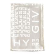 Zijden sjaal in wit Givenchy , Multicolor , Dames