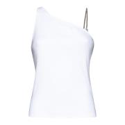 Witte Top met Blauwe Details Givenchy , White , Dames