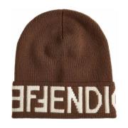 Stijlvolle hoeden in wit en blauw Fendi , Brown , Dames