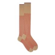 Lelie motief lange katoenen sokken Gallo , Multicolor , Heren