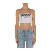 Stijlvolle Top voor Vrouwen Moschino , White , Dames