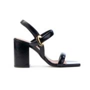 High Heel Sandals Carmens , Black , Dames