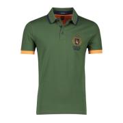 Groene poloshirt met korte mouw Aeronautica Militare , Green , Heren