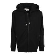 Zwarte Sweatshirt met Rits Capuchon Alexander McQueen , Black , Heren