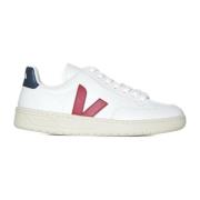 Wit/Rood/Marineblauw Reliëf Logo Sneakers Veja , White , Dames