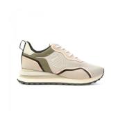 Camo9 Mesh Sneakers met Plateauzool Blauer , Beige , Dames