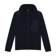 Stretch Katoen Rits Sweatshirt met Typhoon® Details Paul & Shark , Blu...