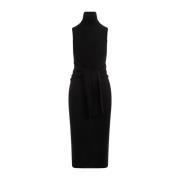 Zwarte Midi Jurk MM6 Maison Margiela , Black , Dames