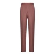 Roze Wijde Pijp Broek met Riem Lardini , Pink , Heren