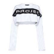 Logo Crop Top Y/Project , White , Dames