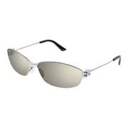 Ovale zonnebril met innovatief scharnier Balenciaga , Gray , Unisex