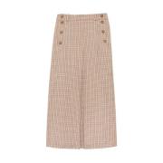 Beige geruite Yona rok Ines De La Fressange Paris , Beige , Dames