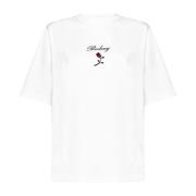 Logo Print Crew Neck T-shirts Burberry , White , Dames