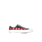 Zwarte Hart Lage Top Sneakers Comme des Garçons Play , Black , Heren