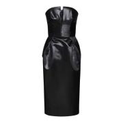 Zwarte Midi Jurken Maison Margiela , Black , Dames