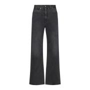 Grijze Denim Jeans Rechte Pijp MM6 Maison Margiela , Gray , Dames