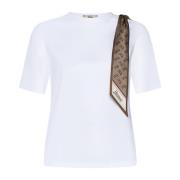Witte Jersey Logo T-shirt Herno , White , Dames