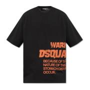 T-shirt met logo Dsquared2 , Black , Heren