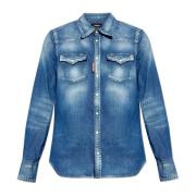 Denim overhemd Dsquared2 , Blue , Dames