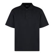 Katoen Polo Shirt Ribgekraagd Burberry , Black , Heren