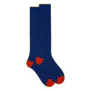 Blauwe Polka Dot Katoenen Sokken Gallo , Multicolor , Heren