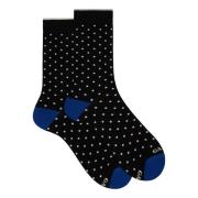 Zwarte polka dot korte katoenen sokken Gallo , Multicolor , Dames