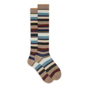 Italiaanse lange sokken, Multicolor strepen Gallo , Multicolor , Dames