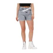 Mom Denim Shorts in Lichtgrijs Calvin Klein , Blue , Dames