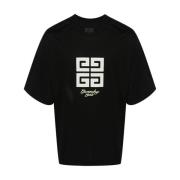 Zwarte T-shirts en Polos met 4G Logo Givenchy , Black , Heren