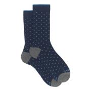 Blauwe Polka Dot Korte Katoenen Sokken Gallo , Blue , Heren