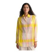 Geruite Madras Katoenen Overhemd Gant , Multicolor , Dames