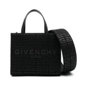 Zwarte Geborduurde Handtas met 4G Motief Givenchy , Black , Dames