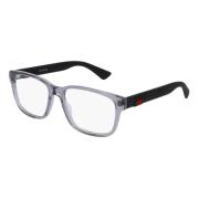 Transparant Licht Grijs Zwart Brillenmontuur Gucci , Gray , Unisex