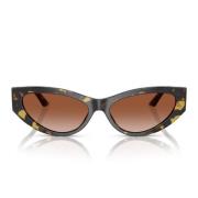 Cat-Eye Zonnebril Bruin Verloop Havana Versace , Brown , Dames