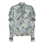 Bloemenprint Zijden Chiffon Shirt Stella McCartney , Multicolor , Dame...