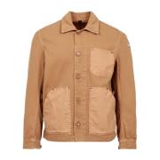 Kameel Nylon Jas met Kraag Blauer , Brown , Heren