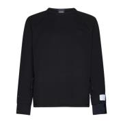 Zwarte Metropolis Sweater met Appliqué Logo C.p. Company , Black , Her...